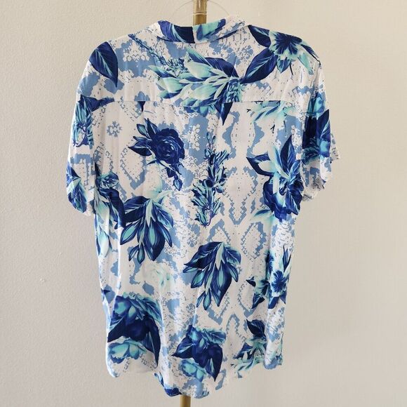 Maison Noir Short Sleeve Button Front Shirt Mens Size XXL Floral Print - Picture 6 of 6